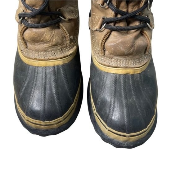 SOREL Men's Vintage Kaufman Caribou Tan Leather Waterproof Snow Boots *No Size* - Picture 10 of 16